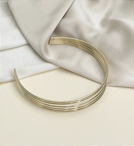 Choker aro ELIETE 5 fios Folheada A Ouro