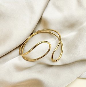 Bracelete aro ABBY anatomico Folheada A Ouro