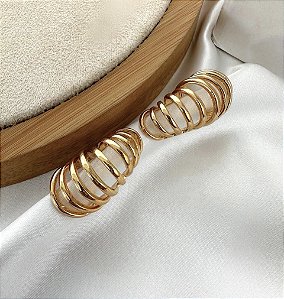 Brinco AUSTRALIA ear cuff  9 fios folheada a ouro