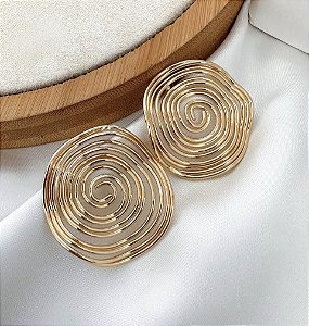 Brinco KENIA espiral folheada a ouro