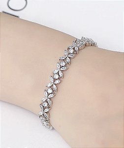 Pulseira IRLANDA pétalas de zircônia premium