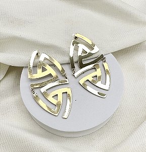 Max brinco RAABE geometrico folheado a ouro