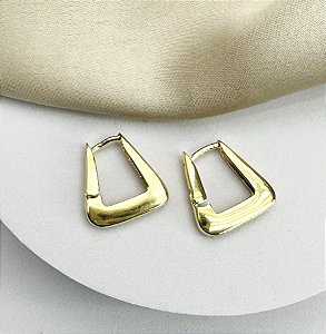 Argola ROSE quadrada folheada a ouro P