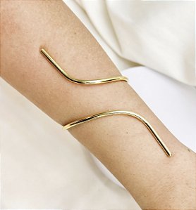 Bracelete aro AURI anatomico Folheada A Ouro