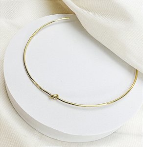 Choker SAMIA aro nó folheada a ouro