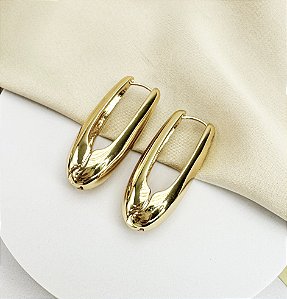 Argola KAUANE max gota folheada a ouro