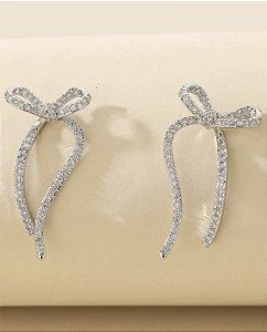 Brinco ELIDA laço com strass premium