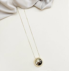 Colar AURI longuinho max esfera folheado a ouro