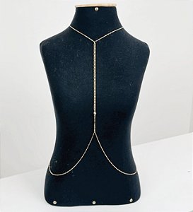 Body chain LARY folheada a ouro