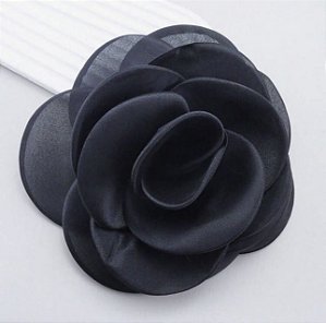 Max flor acessório para aplicar em roupas e cabelo cor PRETO