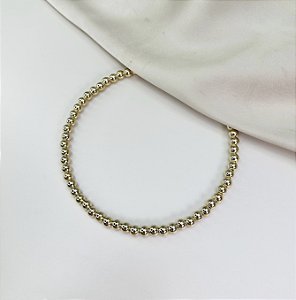 Choker aro ILEANA esferas douradas