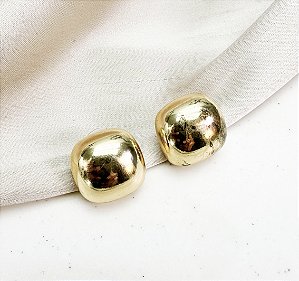Brinco SISSI mini meia esfera Boton folheada a ouro