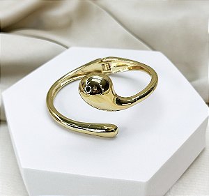 Bracelete SAHARA virgula folheada a ouro