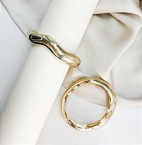 Bracelete SUMMER waves folheada a ouro