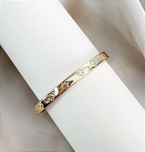Bracelete EUGENIA trevo inspiração folheado a ouro