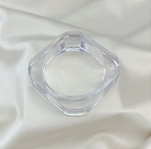 Bracelete MADU acrilico transparente geometrico