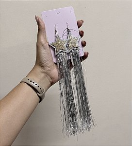 Brinco SHINE estrela de EVA com Glitter
