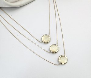 Colar TENIZA triplo folheada a ouro