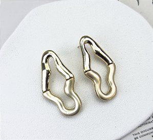 Brinco JALAPÃO organico folheada a ouro