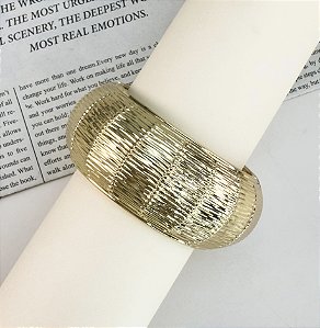 Bracelete ASHLEY texturizado folheada a ouro