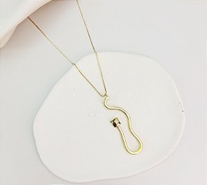 Colar PILAR orgânico folheada a ouro