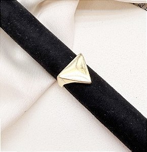 Anel MOLINA geometrico folheado a ouro