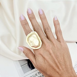 Anel LOLA max geometrico folheado a ouro
