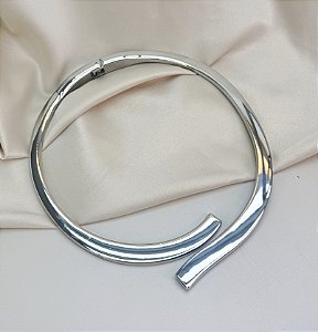 Choker aro ISSIS Folheada A prata