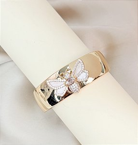 Bracelete HARRY com abelha 3D folheado a ouro