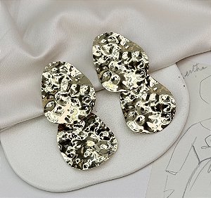 Max brinco CARPI organico martelado folheado a ouro