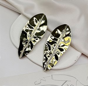 Max brinco SCONE folha organica folheado a ouro