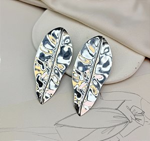 Max brinco SCONE folha organica folheado a prata