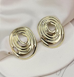 Max brinco TORRONE espiral folheado a ouro