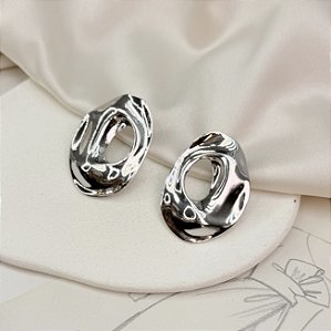 Brinco BACI organico folheada a prata