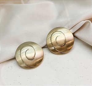 Brinco JONES boton meia esfera escovada