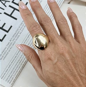 Anel EDDY boleado folheado a ouro