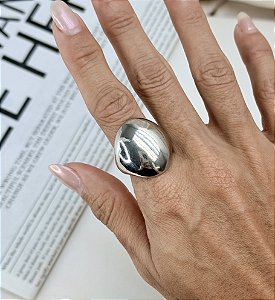 Anel EDDY boleado folheado a prata