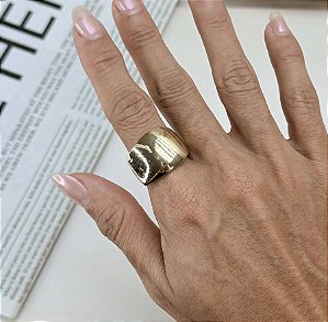 Anel SOPRANO placa folheado a ouro