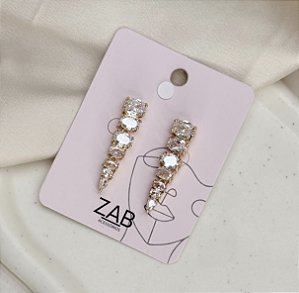 Brinco ARGOS zirconia em degrade folheada a ouro