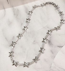 Colar ANNIE riviera X prateado cristal folheada a PRATA com zirconia premium