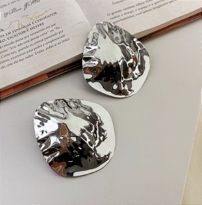 Max brinco SAVINA folha organica folheado a prata