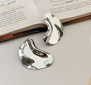 Brinco ZENOBIA organico folheada a prata