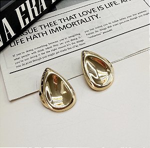 Brinco KALINA organico folheada a ouro