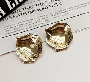 Brinco RABAT organico folheada a ouro