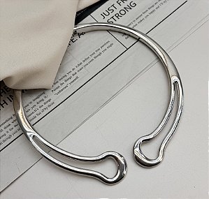 Choker aro ALEGRA Folheada A prata