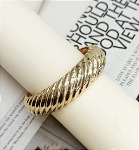 Bracelete PANNA texturizado folheada a ouro