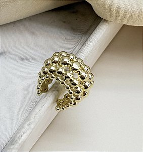 Piercing fake LODS 5 fioS folheada a ouro