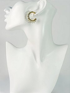 Argola SUMMER mix de banhos folheado a ouro