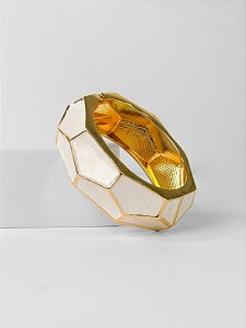 Bracelete CIANEL resinado folheado a ouro