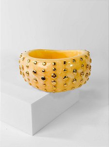 Bracelete ACRÍLICO MAX orgânico no bege translúcido